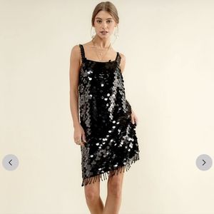 Blue B Sleeveless Sequin Mini Dress